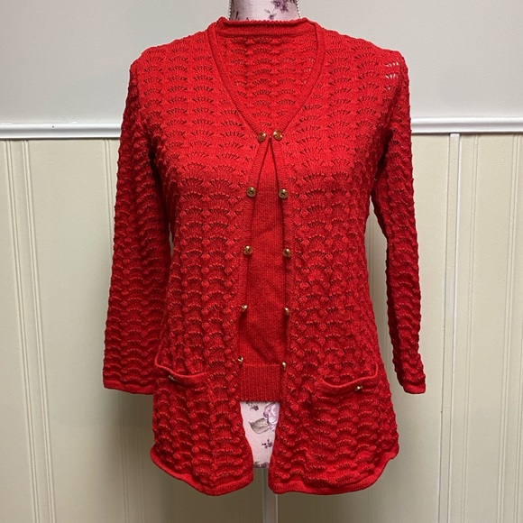 St. John Sweaters - ST. JOHN Twin Set Sweater Set Cardigan and Matching Shell